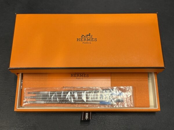 Stylo bille HERMES - Argent - 2003 - Full Set - Belle patine! – Image 3