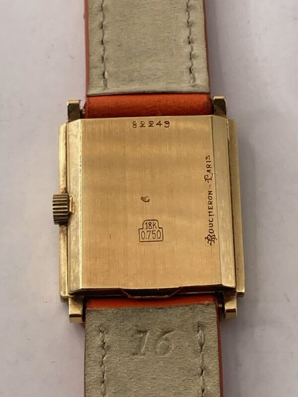 Montre Boucheron - carrée vintage - or 18k - années 70 – Image 4