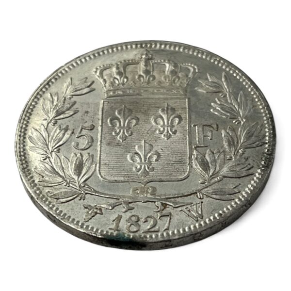 5 Francs Charles X - 1827 W - Lille - Argent - Splendide! – Image 3