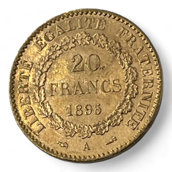 20 Francs Génie - 1895 A - Paris - Or – Image 3