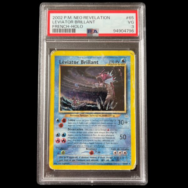 Carte Pokemon - Léviator Brillant - 65/64 - Holo - Neo Revelation - FR - PSA 3