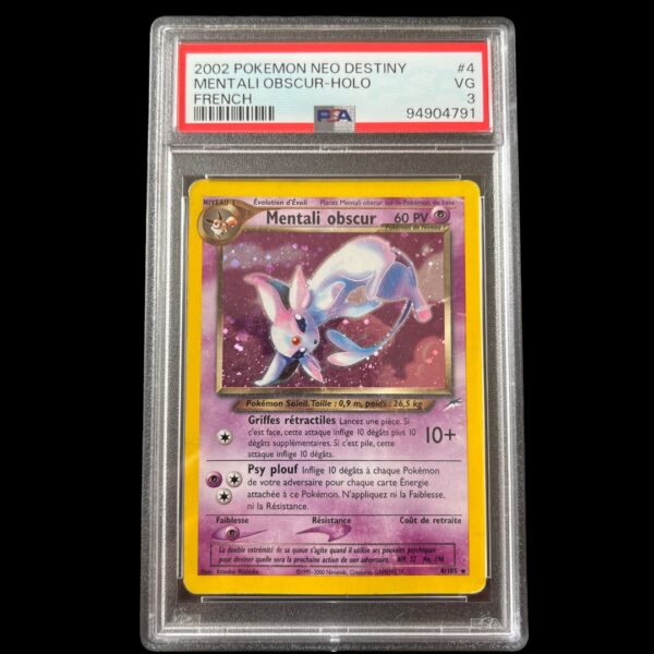 Carte Pokemon - Mentali Obscur - holo - Neo Destiny - 2002 - Wizards - FR - PSA 3