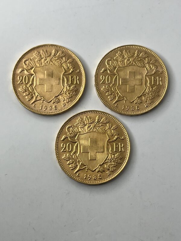 20 Francs Marianne/ coq - Lot 3 pièces - Or
