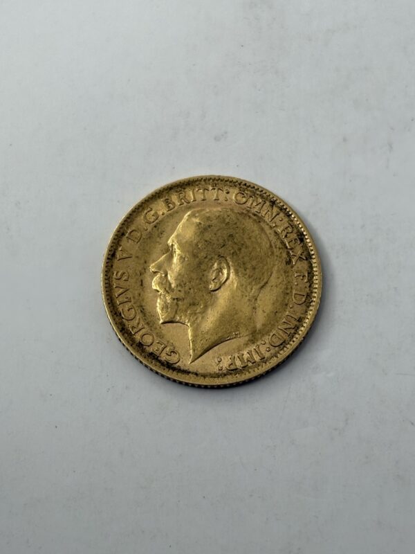 Demi 1/2 souverain - George V - Royaume-uni - 1913 - Or – Image 2