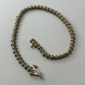 Bijoux Bracelet et Diamants - Or 10 karats - 7.37 Grammes - 18 Centimètres