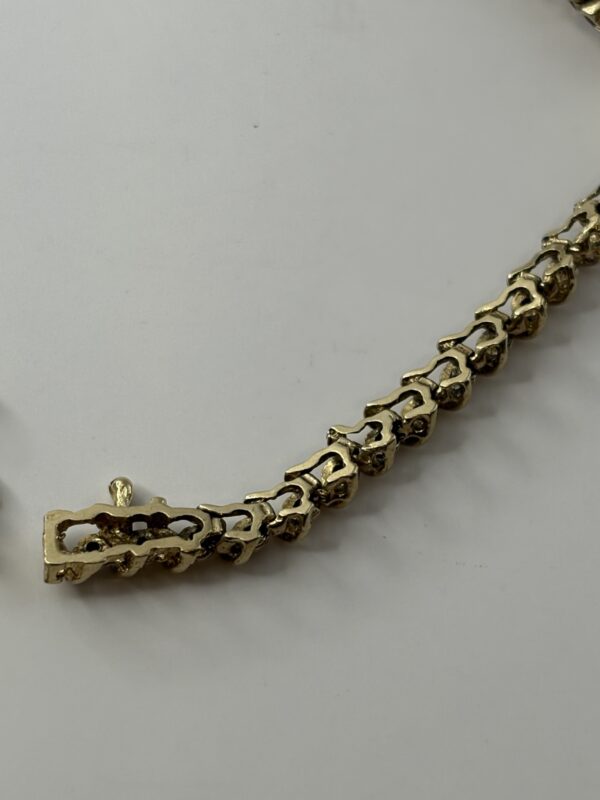 Bijoux Bracelet et Diamants - Or 10 karats - 7.37 Grammes - 18 Centimètres – Image 3