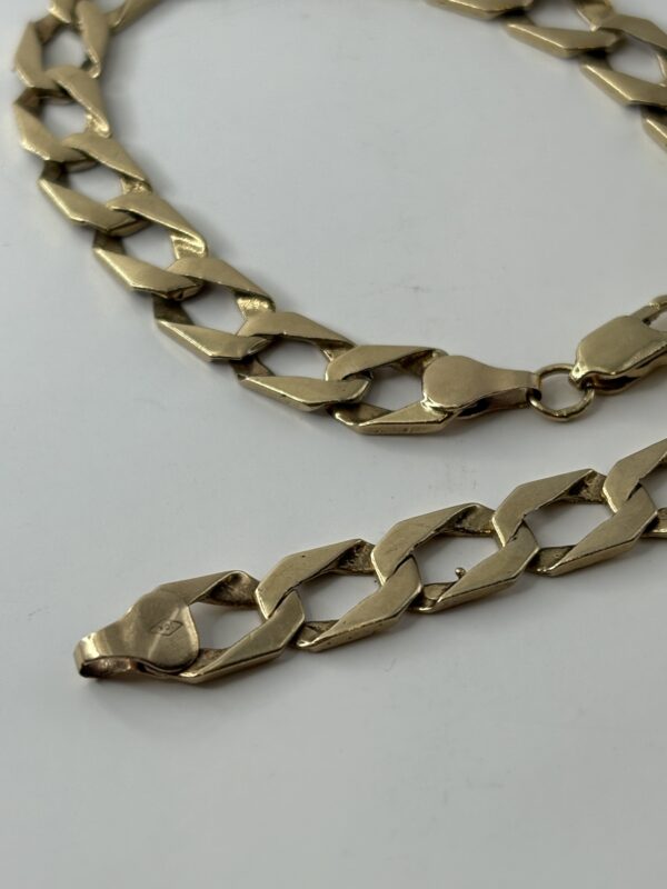 Bijoux Bracelet / Gourmette - Or 10 karats - 11.95 Grammes - 23 Centimètres – Image 2