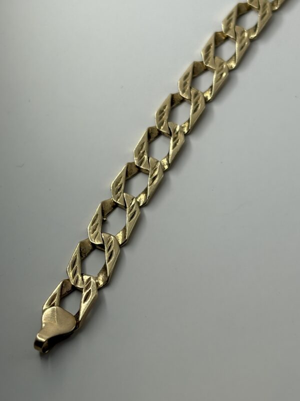 Bijoux Bracelet / Gourmette - Or 10 karats - 11.95 Grammes - 23 Centimètres – Image 3