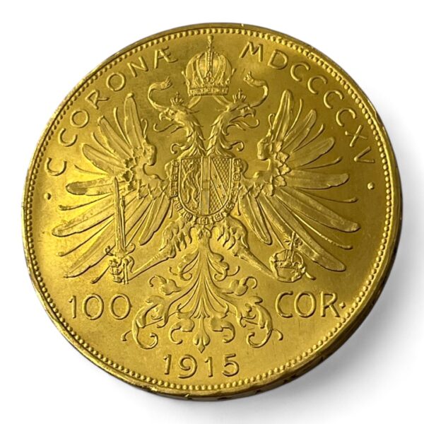 100 couronnes - Francois Joseph 1er - Autriche - 1915 - 33.86g - Or – Image 3