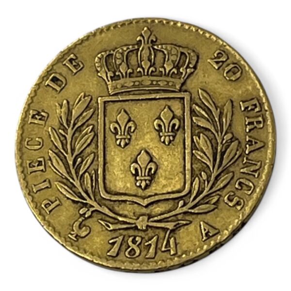 20 Francs Louis XVIII - 1814 A - Or – Image 3