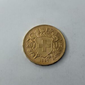 20 Francs Suisse - Helvetia - 1927 B - Or 900