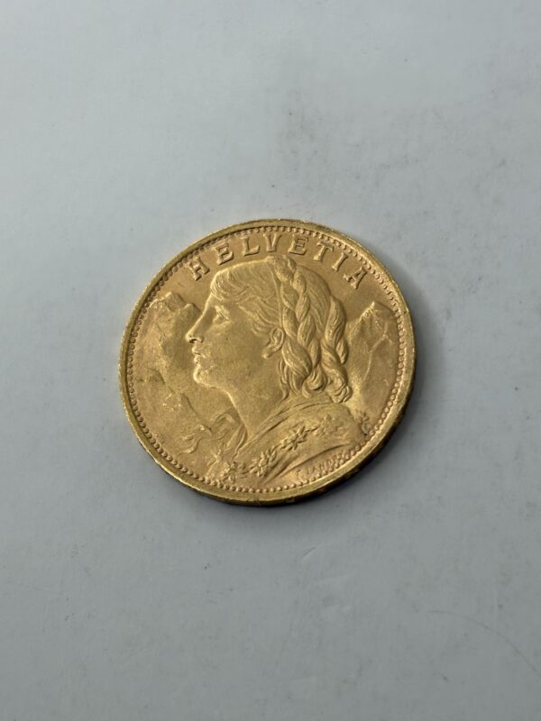 20 Francs Suisse - Helvetia - 1947 B - Or 900 – Image 4