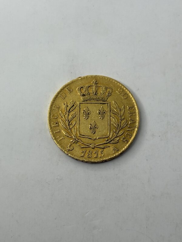 20 Francs Louis XVIII - Buste habillé - 1815 A (Paris) - Or 900