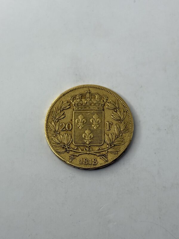 20 Francs Louis XVIII - Buste nu - 1818 W (Lille) - Or 900