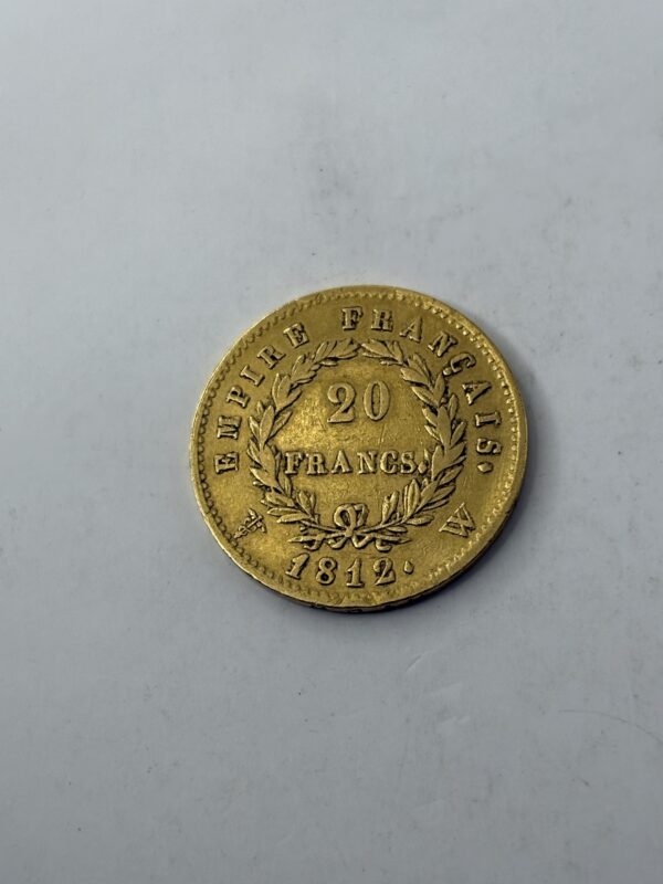 20 Francs Napoléon - Empire - 1812 W (Lille) - Or 900 – Image 3