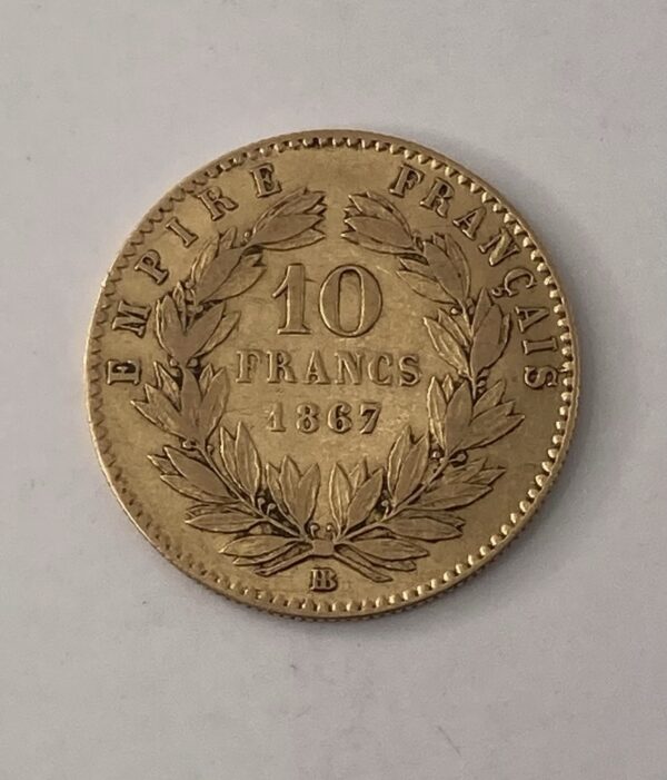 10 Francs Napoléon III - 1867 BB - Or