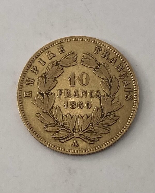 10 Francs Napoléon III - 1860 A - Or