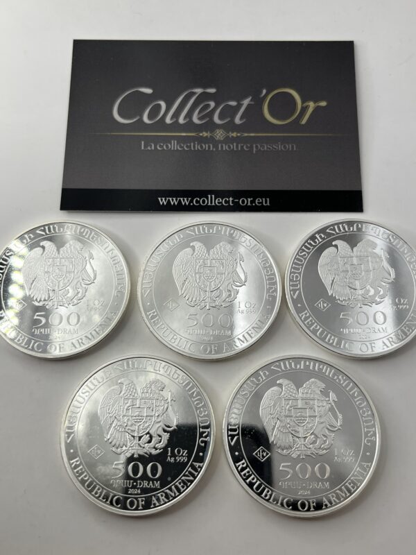 Lot de 4 monnaies - 1 oz / Once - panda (31.1 grammes) en Argent 999.9 - Chine 2022 à 2025