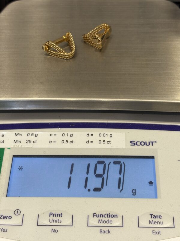 Boutons de Manchettes - Or 18 Carats - 11.97 Grammes – Image 3