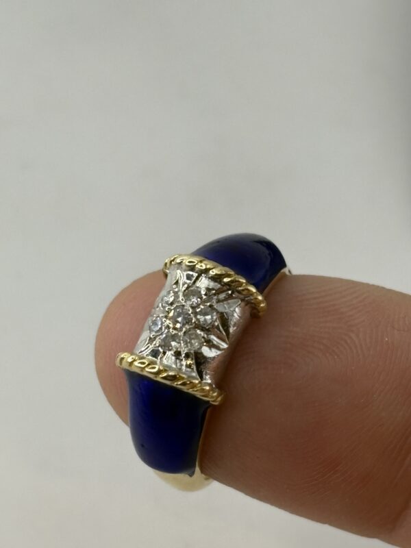 Bague - Or 18 Carats - Petits diamants - 4.64 Grammes - No Van Cleef – Image 2