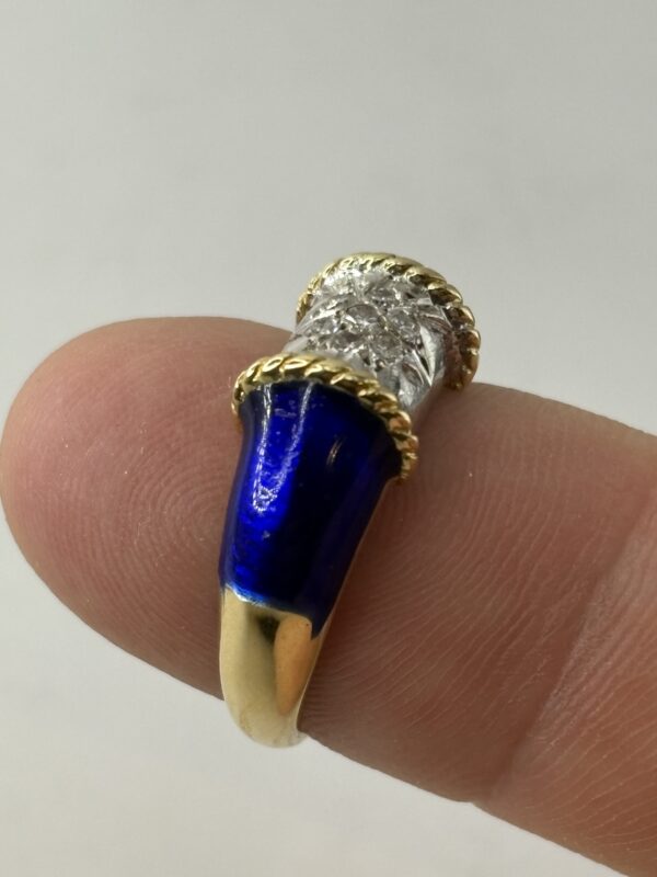 Bague - Or 18 Carats - Petits diamants - 4.64 Grammes - No Van Cleef – Image 3