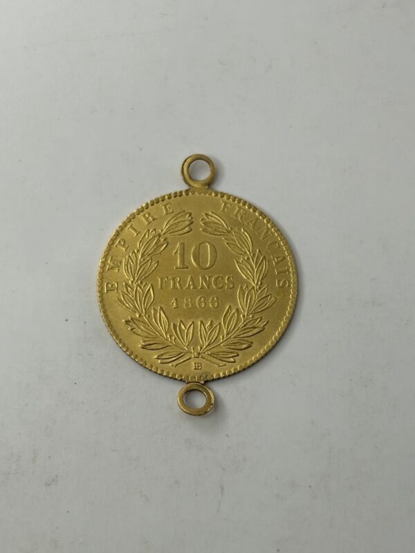 Pour bijoux, Bracelet… repro 10 Francs Napoleon III – Or 18k - 1.6 grammes