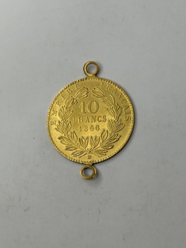 Pour bijoux, Bracelet… repro 10 Francs Napoleon III – Or 18k - 1.6 grammes – Image 3
