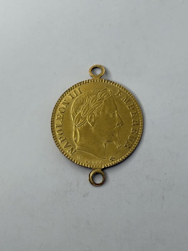 Pour bijoux, Bracelet… repro 10 Francs Napoleon III – Or 18k - 1.6 grammes – Image 2