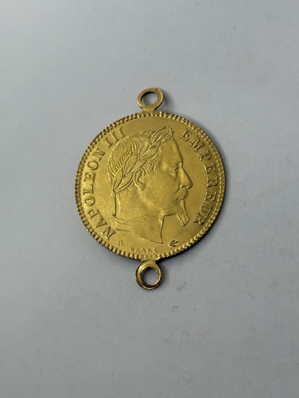 Pour bijoux, Bracelet… repro 10 Francs Napoleon III – Or 18k - 1.6 grammes – Image 4