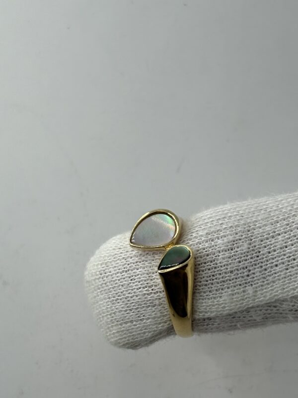 Bague Opal - or 18k (carats) 3.50g - T53/54 – Image 4