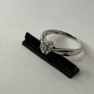 Bague - diamants - or blanc 18K (carats) - 2.50g - T54
