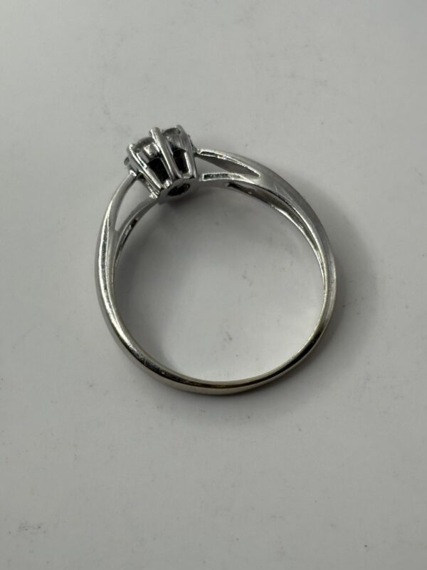 Bague - diamants - or blanc 18K (carats) - 2.50g - T54 – Image 2
