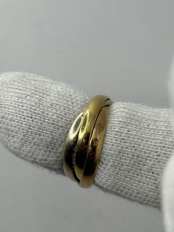 Bague 3 ors - Or 18K (carats) - 3.12g - T51/52 – Image 3