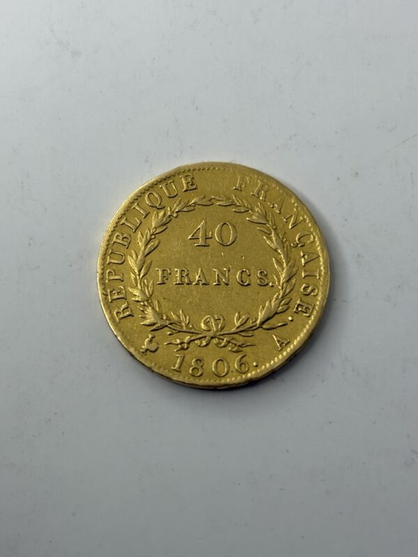 40 Francs Napoleon Empereur - 1806 A - Paris - Or - 12.84g