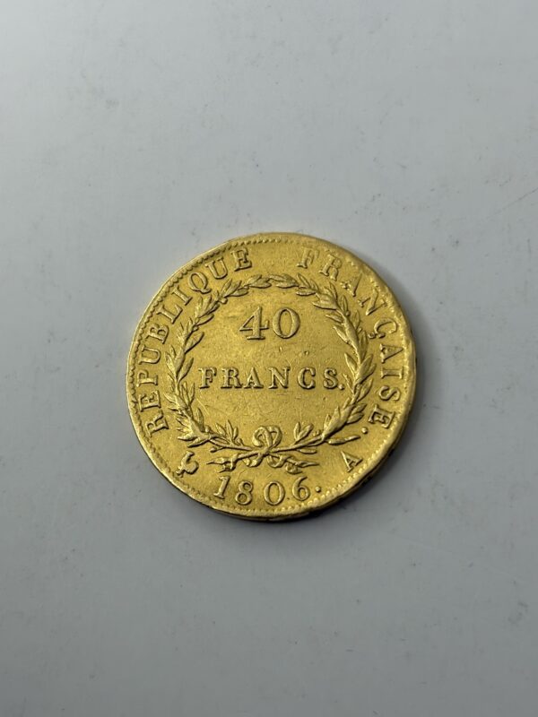 40 Francs Napoleon Empereur - 1806 A - Paris - Or - 12.84g – Image 3