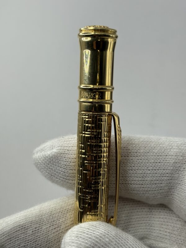 Rare Stylo bille Parker Duofold - Or 18k - Solid Gold - Roller – Image 4