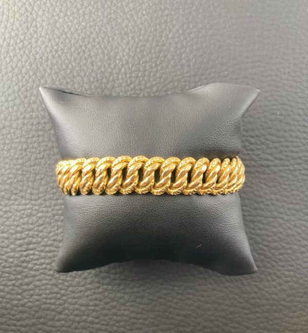 Bracelet mailles américaines - Or 18K - 22.37g - 19 cm