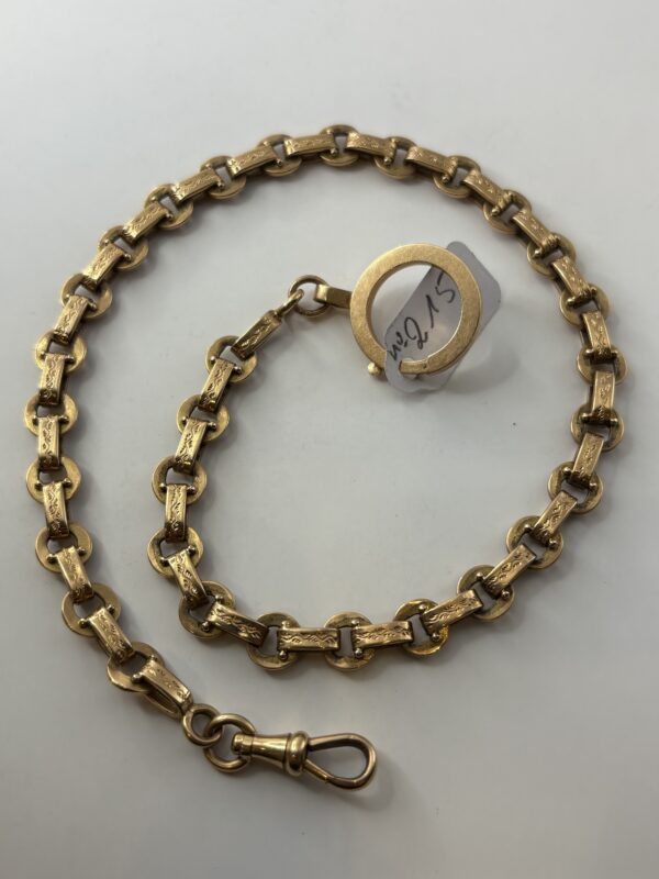 Chaîne de montre à gousset - or 18k - 19.17g - 34.5cm