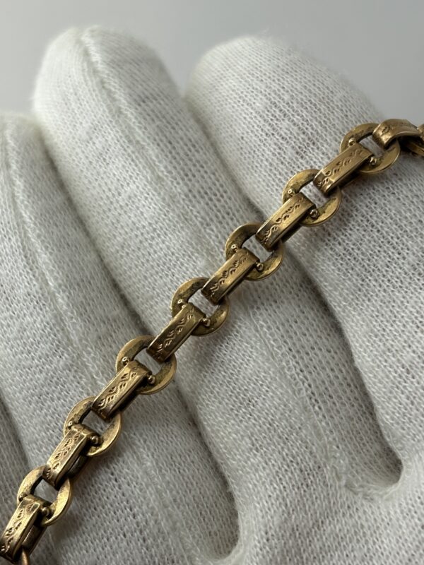 Chaîne de montre à gousset - or 18k - 19.17g - 34.5cm – Image 2
