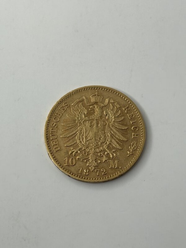 10 Mark - Allemagne - 1872 - Karl Wuerttenberg - or 900 (271k Exemplaires)