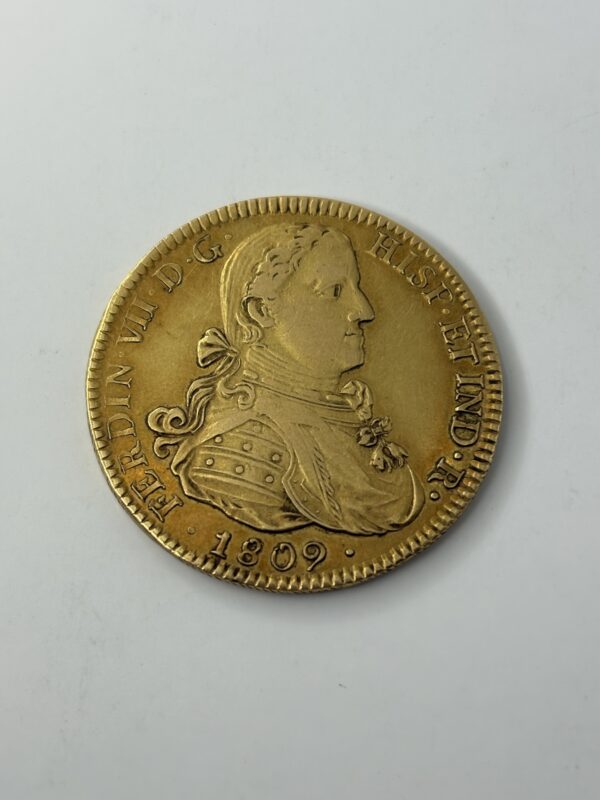 8 escudos - Mexique - Fernando VII - 1809 - Or 875 - 27.02g – Image 2