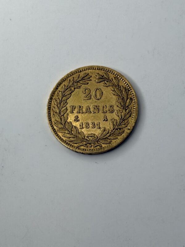 20 Francs - Louis Philippe - 1831 A - Or 900 – Image 3