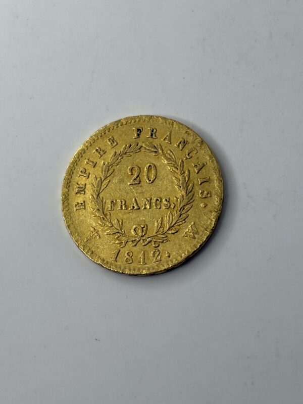 20 Francs Napoléon - Empire - 1812 W - Or 900 – Image 3