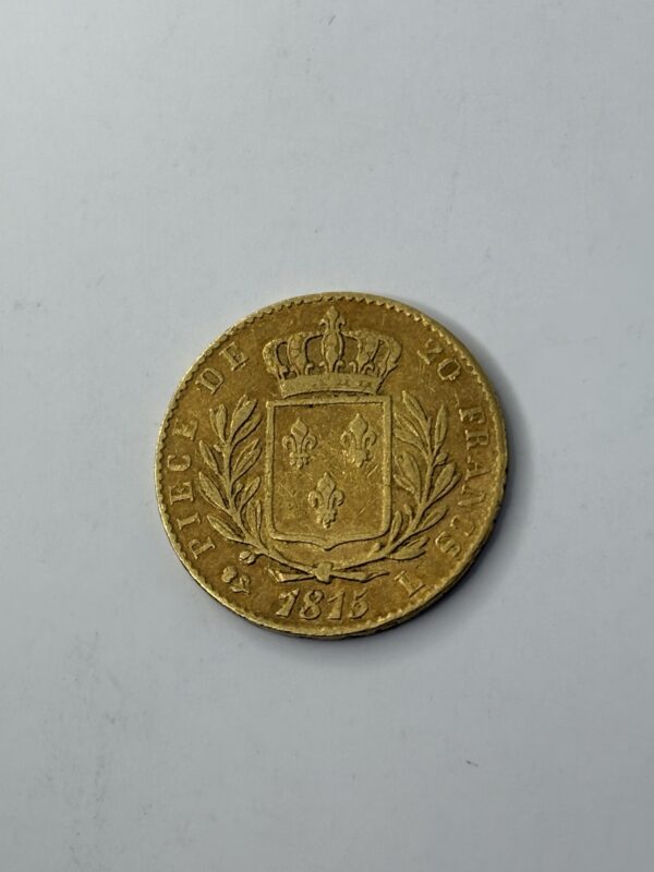 20 Francs - Louis XVIII - 1815 L - Or 900 – Image 3