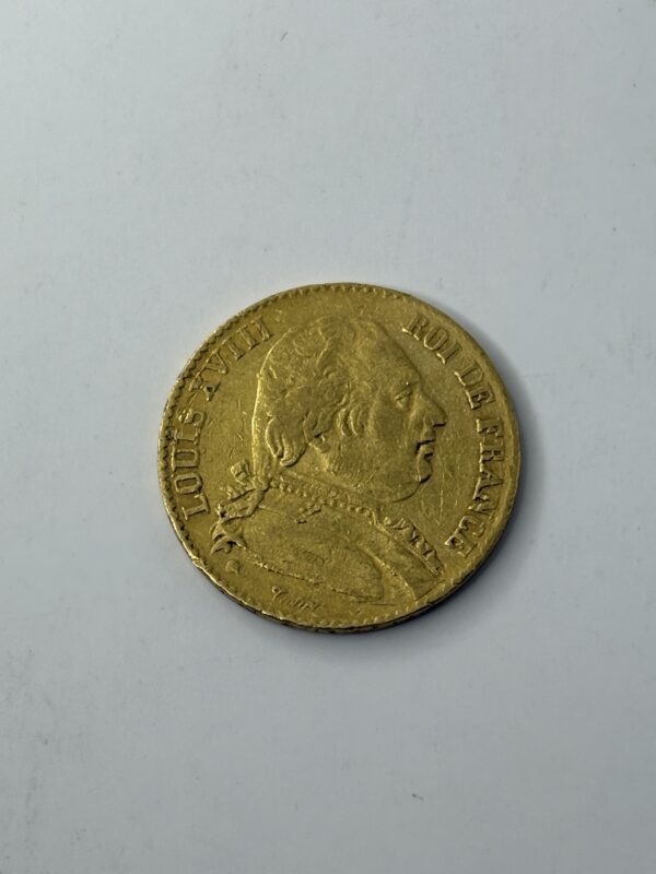 20 Francs - Louis XVIII - 1815 L - Or 900 – Image 2
