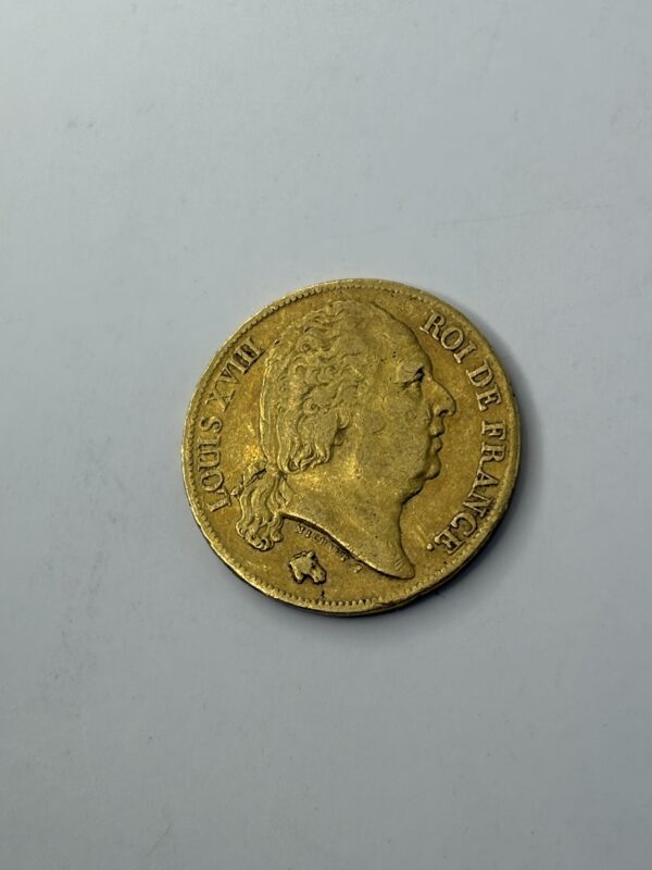 20 Francs - Louis XVIII - 1817 L - (36k exemplaires) - or 900 – Image 4