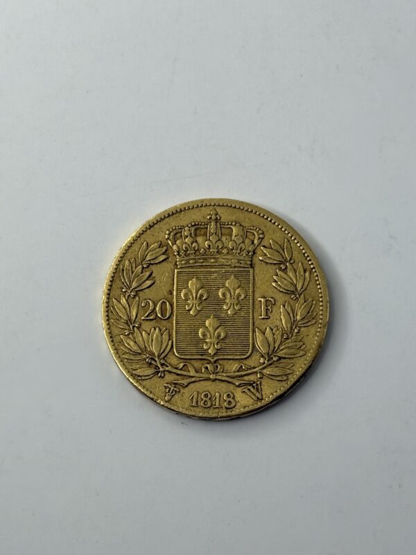 20 Francs - Louis XVIII - 1818 W - Or 900