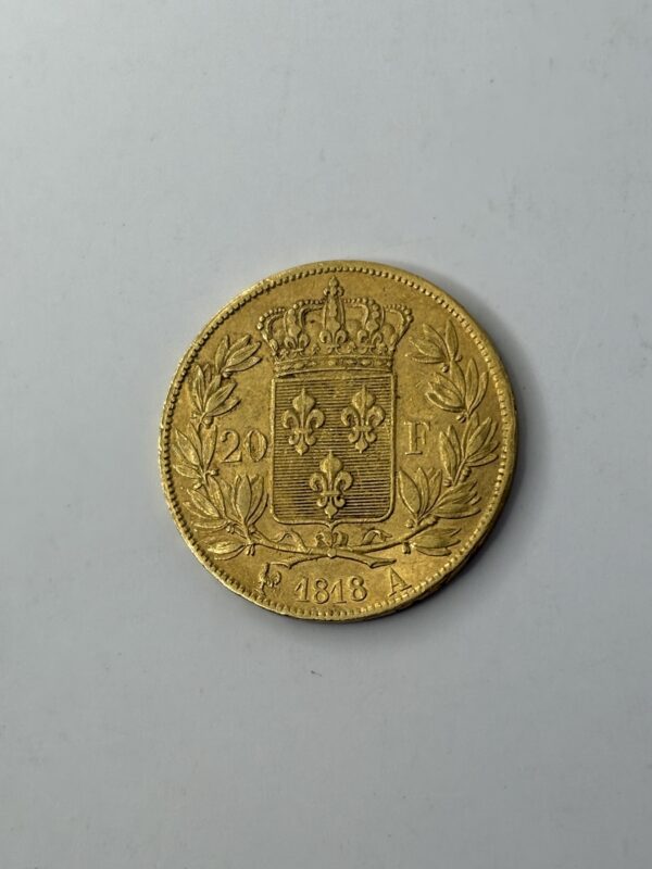 20 Francs - Louis XVIII - 1818 A - Or 900 – Image 3
