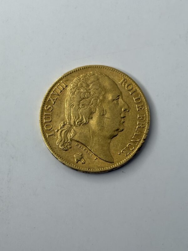 20 Francs - Louis XVIII - 1818 A - Or 900 – Image 2