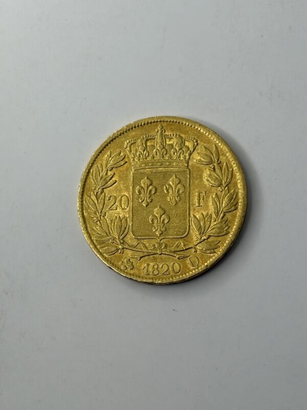 20 Francs - Louis XVIII - 1820 Q - 60k exemplaires - Or 900 – Image 3